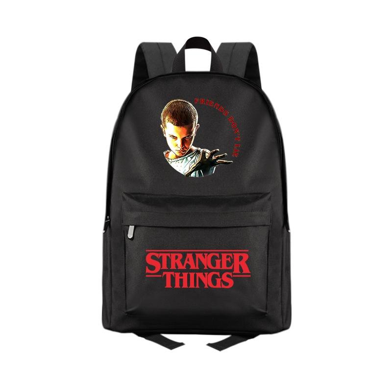 Stranger Things 4 Canvas Backpack With Large Capacity Fashionable And Durable Ideal For Students