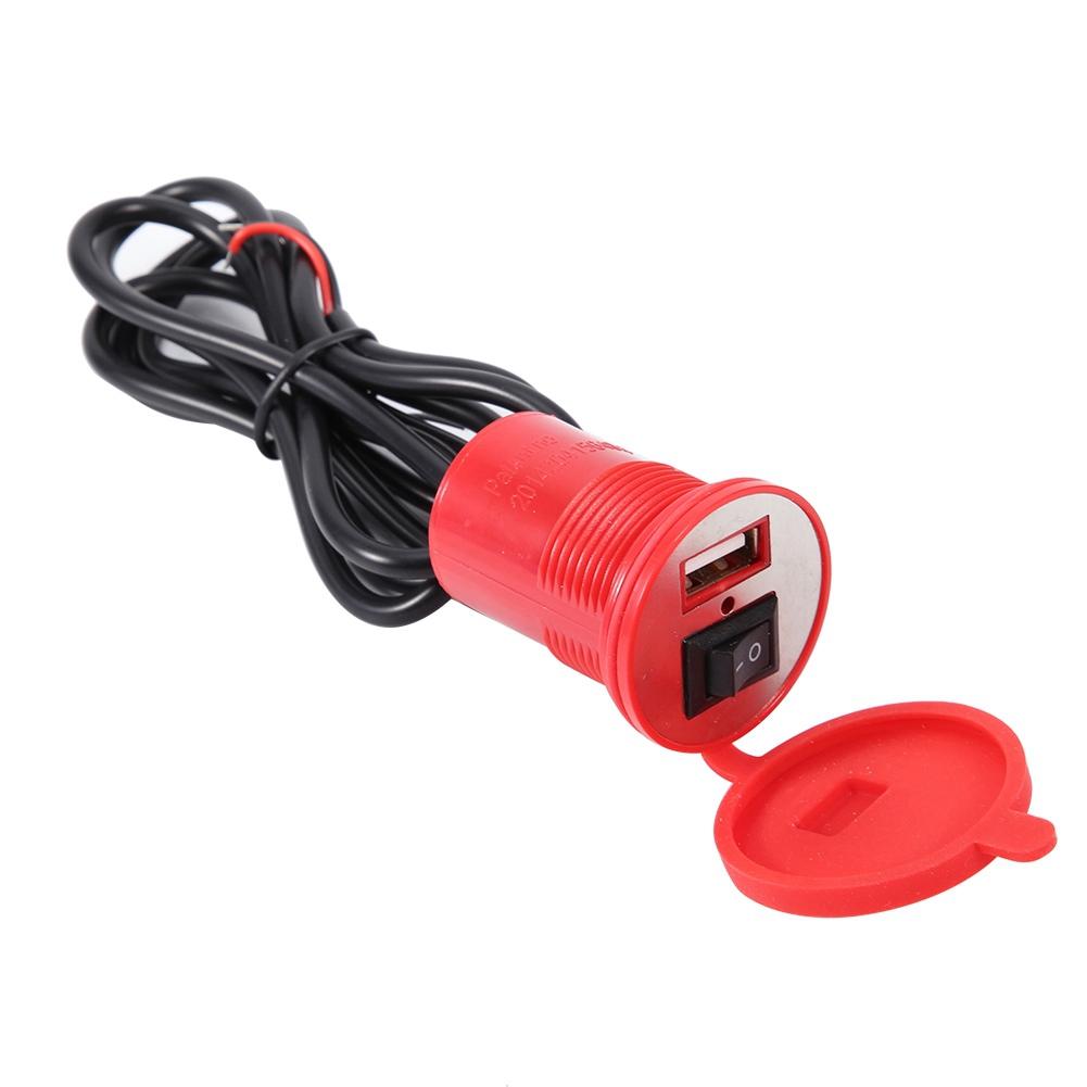 Motorcycle Handle Bar Phone Holder Waterproof USB     12V with   (Yellow)