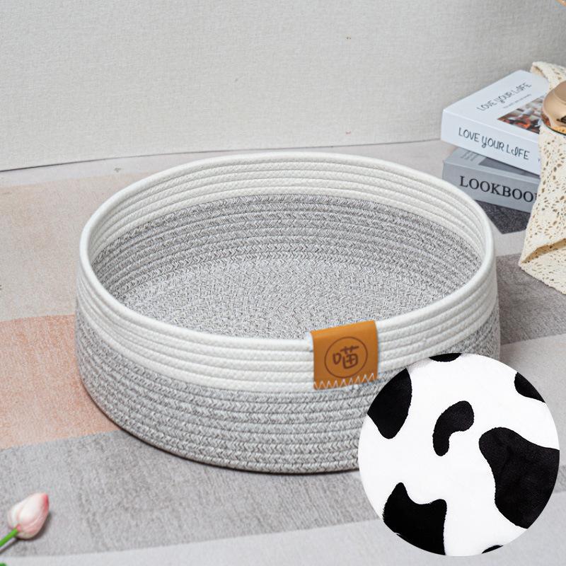 

Универсальное гнездо для кошек на все времена года, устойчивое к царапинам и укусам, плетеная хлопковая веревка, когтеточка для кошек, лежанка для кошек S