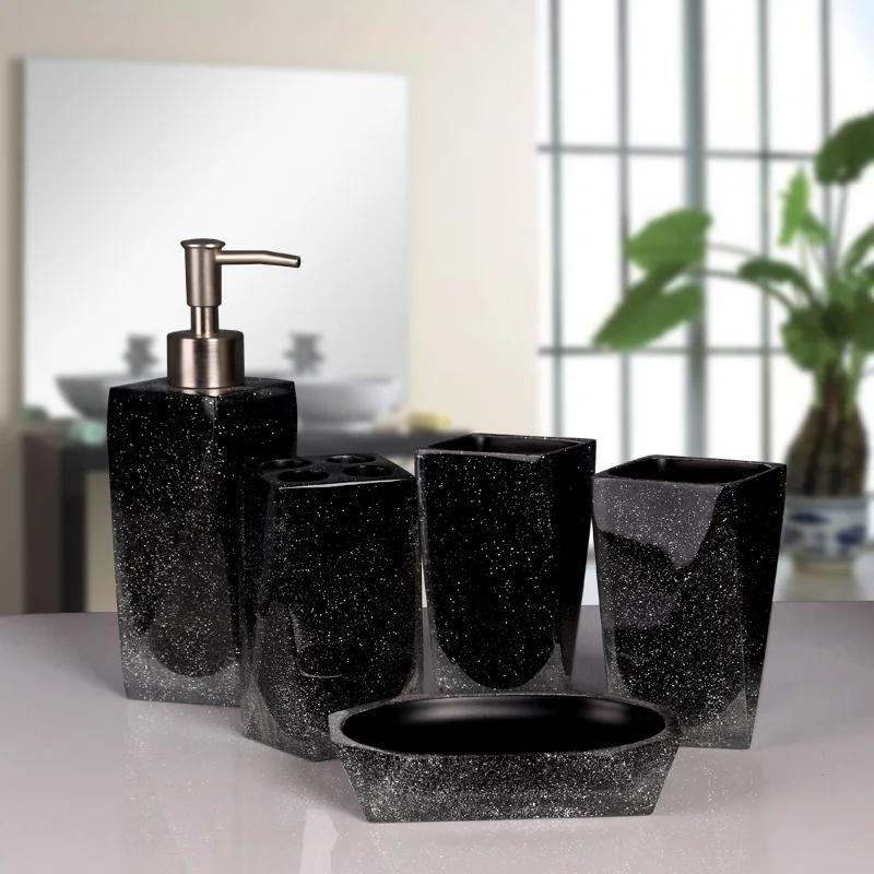 Resin Bathroom Toiletries Portable Soap Dispenser Soap Storage Rack Toothbrush Holder Mouthwash Cup Hotel Bathroom Decoration