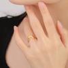 LIKGREAT Simple Radiant Semicircle Finger Ring for Women Men Stainless Steel Fashion Sunshine Punk Hip Hop Jewelry Birthday Gift