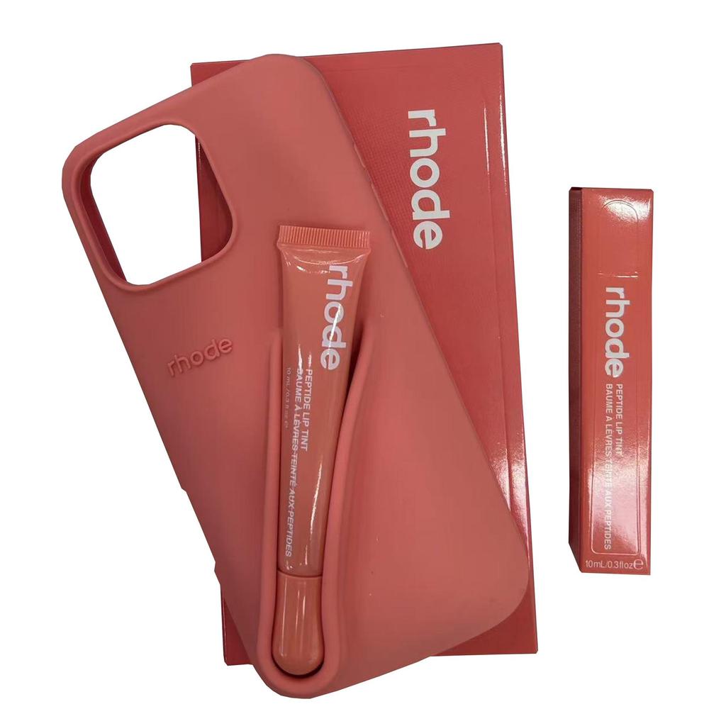 Lippenstift 1514 Silikonkompatible farblich passende Schutzhülle für Samsung & iPhone 16 Pro Max, sturzsicheres Lipgloss-Design