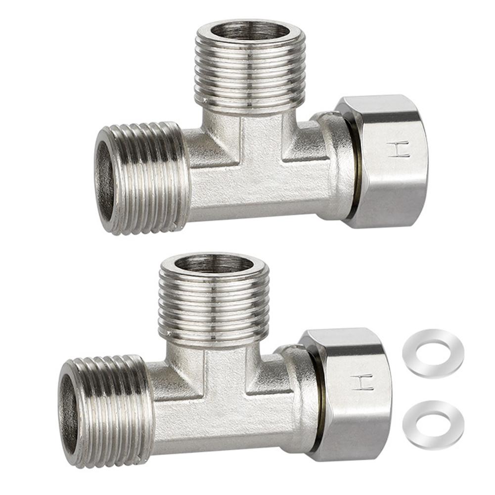 T Adapter Pipe Connector 3 Ways Valve For Diverter Bath Toilet Sprayer Shower Head Fitting Stainless Steel Three-way Water Pipe