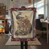 1Pc Peacock Print Flannel Blanket, High quality Comfortable for All Seasons, Home Decor, Warmth and Comfort, Perfect for Christmas Gifts W121
