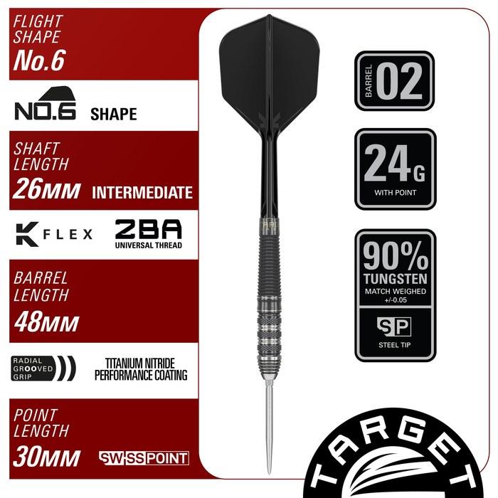 TARGET BLACK MARQUE ARMAGEDDON G2 90% 24g Swiss Point Steel Multicolor