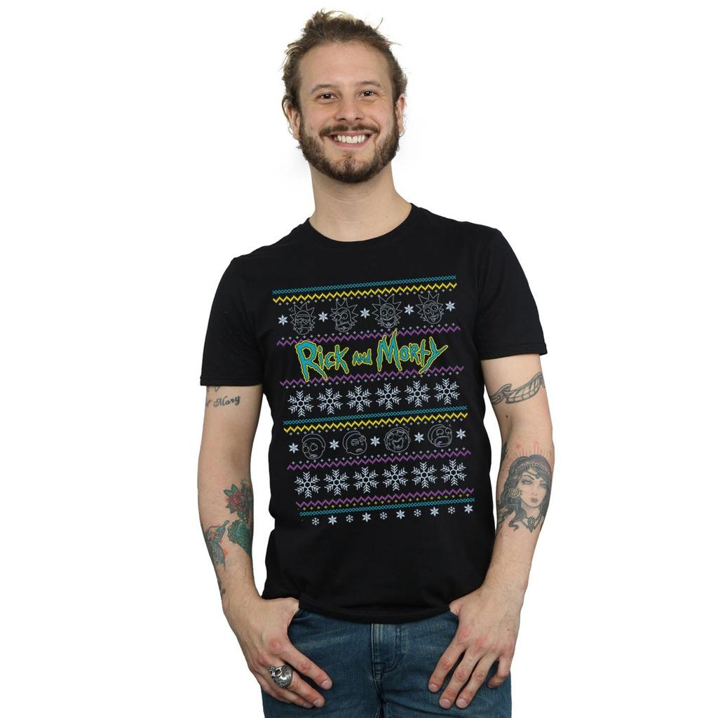 Rick And Morty Pánské tričko Christmas Faces