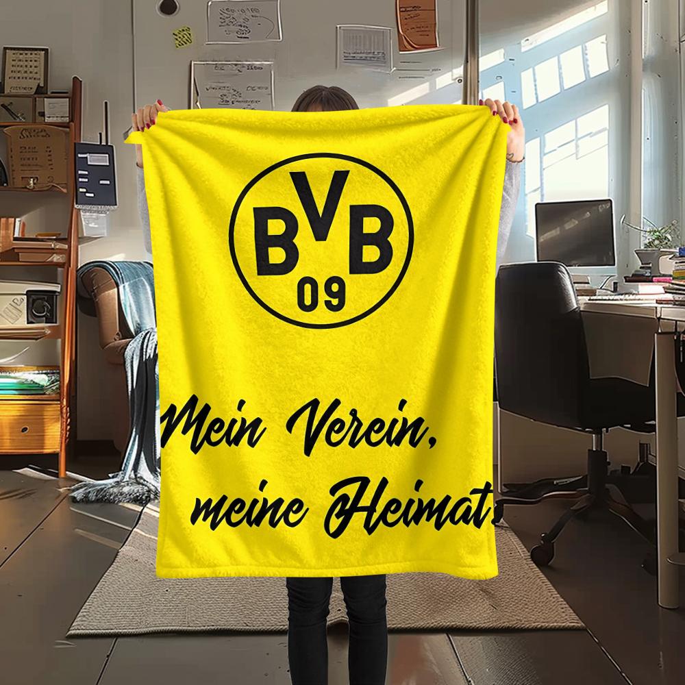 1 Peça Cobertor de Flanela com Estampa BVB, Alta Qualidade Todas as Estações, Decoração de Casa, Calor e Conforto, Perfeito para Presentes de Natal