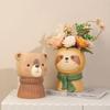 Animal Planter for Succulents Plants, Cute Panda Bear Lion Flower Pot Decorative Garden Figures Home Tabletop Decor 18cm/ 7inch