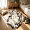 Non-Slip Home Decor Carpet Anti-fouling Cartoon Carpet Cute Cat-Shaped Area Rug  Bedrooms