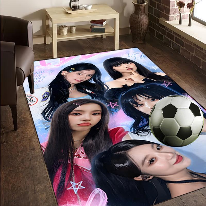 Kpop idle Rug Office Carpet Non-Slip Mat, Chair Rug Floor Covering for Gaming, Bedroom, Living Room , Home Decor Christmas Gift