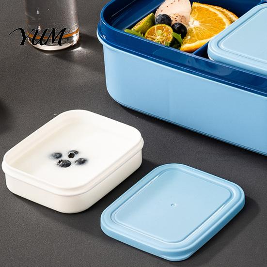 Microwave Safe Meal Prep Containers Double Layer Lunch Box with Sauce Container And Tableware, Leak Proof Stackable Food Easy Clean Dishwasher Storage