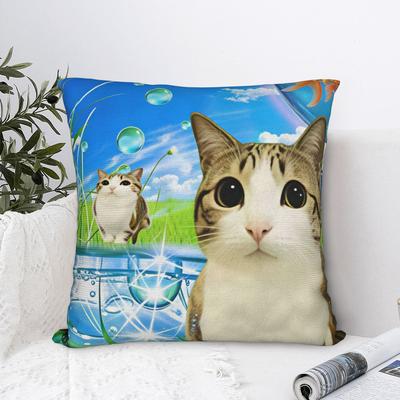 Cat Owl Funny  Pillow Cover  Fashion Pillow Case For Sofa Home Decor Graphic Pillowcases Birthday Gift