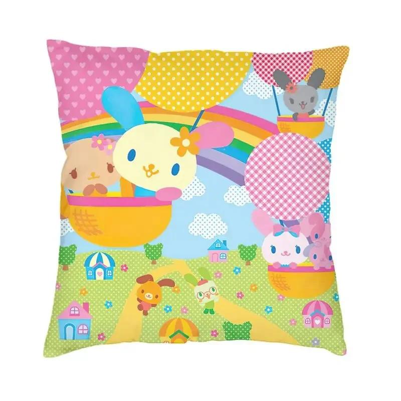 Kawaii Iepuraș Sugarbunnies Huse de Pernă Sofă Decorativă pentru Casă Anime Desene Animate Pătrată Husă Pernă Decorativă 45x45