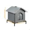 Outdoor Cat House Elevated Warm Protection Shelter Pet Supplies for Winter Barn Community