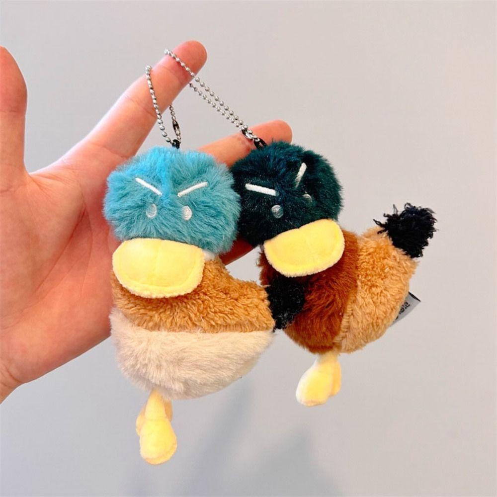

Fluffy Green Head Duck Plush Doll Work Is So Busy Duck Couple pendant Backpack Decor
