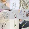 INS Korean Cute White Bow Heart Pearl Beads Beaded Phone Chain For iPhone Camera Hanging Rope Anti-Lost Lanyard Hanging Jewelry 1