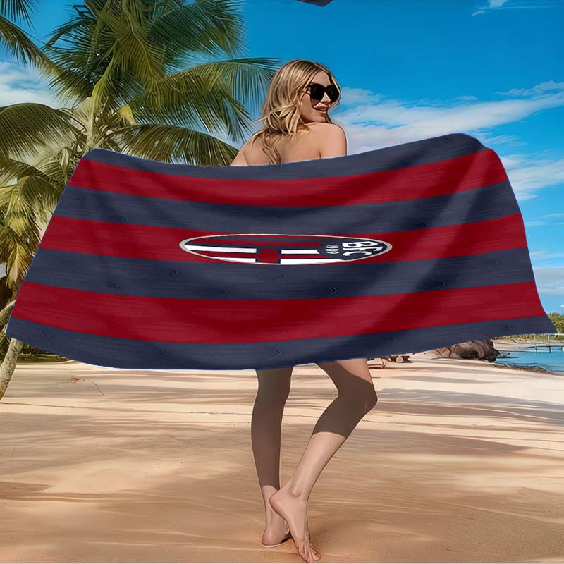 Bologna Crest Design Beach Towel Microfiber Beach Towel, Lightweight and Quick-Dry, for Summer Travel, Swimming Pool Fan Birthday Gift