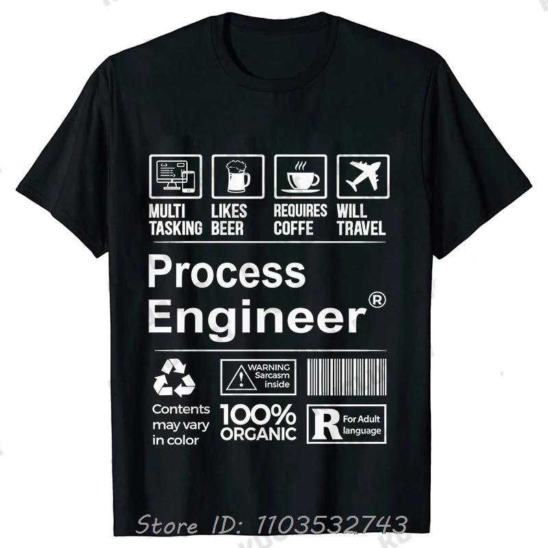 Men's Clothing Street T-shirt Clothes Engineer In Progress Print Cotton Tshirt Summer Harajuku Streetwear Fitness T Shirt Tops