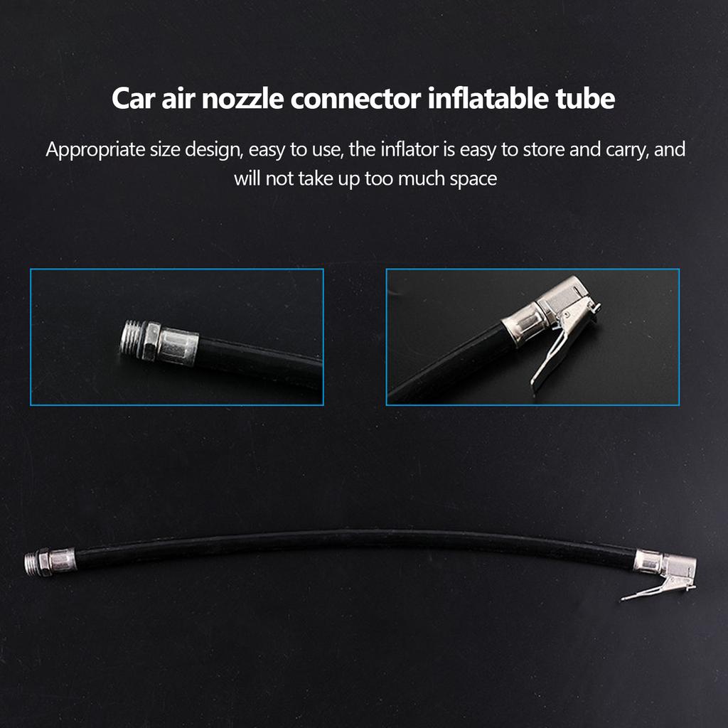 Black Tire Inflator Hose Tyre Hose Portable Air Compressor Pipe Rubber Air Rubber Hose For Car Motorbike