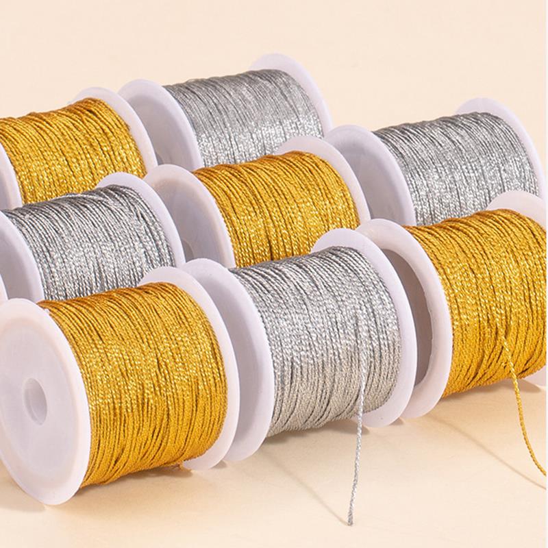 3/6/9/12/15 Strands Gold Silver Macrame Cord Rope String For Sewing DIY Macrame Rope String For Sewing And Crafts Thread Twine