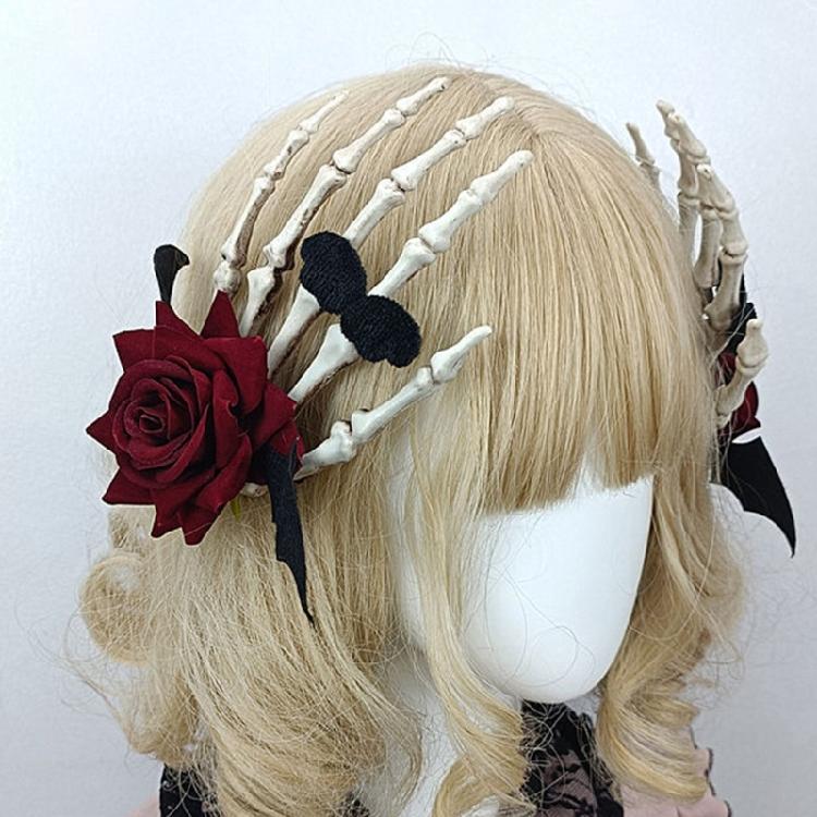 Hair Accessories Hairpin Skull Hand Hair Clips Barrette Hairpin for Halloween