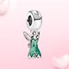 Genuine 925 Sterling Silver Charm Tinker Bell Pendant Fairytale Castle Fit Original Panjia Necklace Women Fashion Jewelry Gift