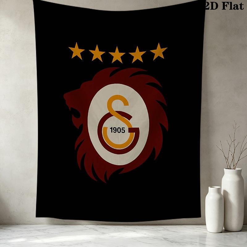 Galatasaray Sk Wall Tapestry Aesthetic Wall Hanging Printed Fabric Blanket Decorative Tapestries For Bedroom Living Room Home Decor
