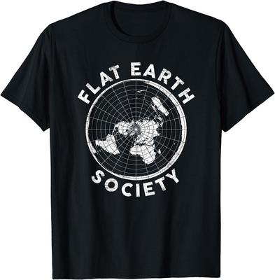 Platte Aarde Society Complot Theorie Earther Cadeau T-shirt Maat S-5XL Unisex T-shirt