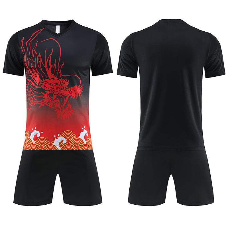 Dragon Boat Suit Men'S Dragon Boat Festival Rowing Game Clothing Football Suit Team Training Kit Short Sleeve Jersey Quick Drying
