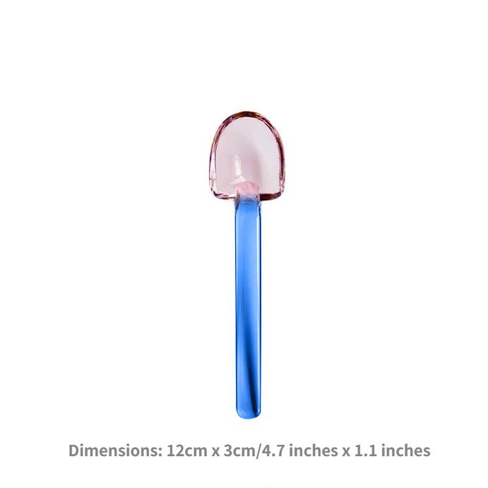 Colorful Glass Bowl Icecream Bowl Glass Bowl for Yoghurt Cute Japanese Tableware Soup Bowl Fruit Bowl Glass Spoon