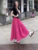 Pleated Yamamoto High-Waist A-line Skirt: Women's Spring/Summer 2025 Korean Style, Slimming, Plus Size, Mid-Length, Hip-Covering Skirt