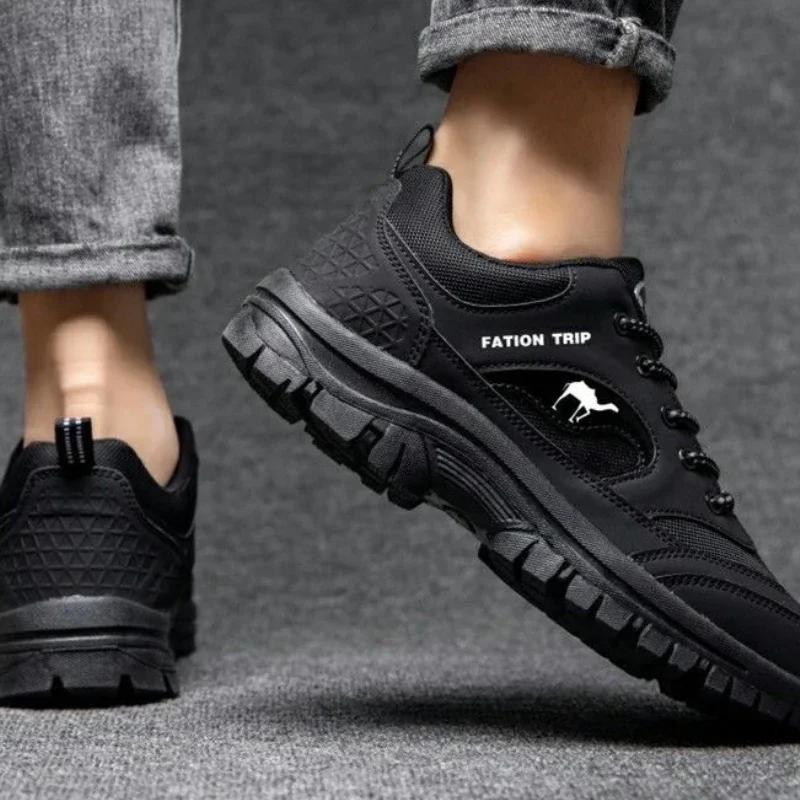 Winter Men's Sneakers Plush Hiking Shoes Lightweight Male Cotton Shoes Comfortable Plus Size Men Vulcanized Shoes Non-slip Tenis