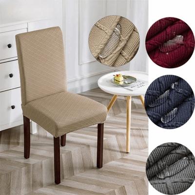 New Waterproof Chair Cover Elastic Stretch Chair Slipcover Jacquard Chair Seat Protector Case Hotel Banquet