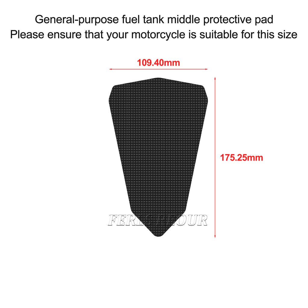 For YAMAHA MT-09 2021-2023 Rubber Motorcycle Tank Protector Anti Scratch Fuel Tank Pad Anti Slip Traction Grip Pad Decal