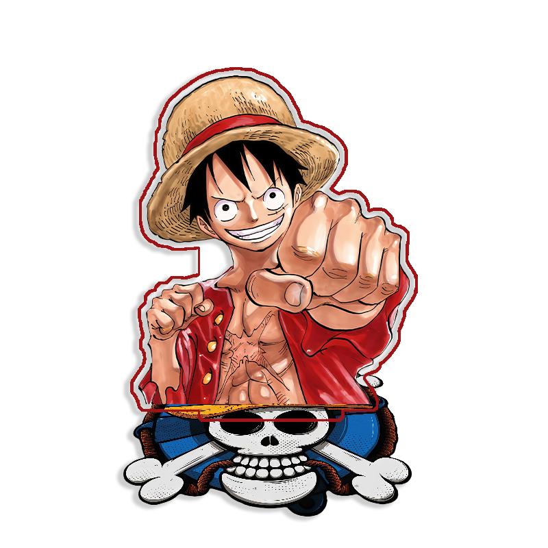 Standing Sign For OPCG OP Monkey D. Luffy Self Made Cartoon Anime Game Desktop Decoration Toy Fans Gift 15cm