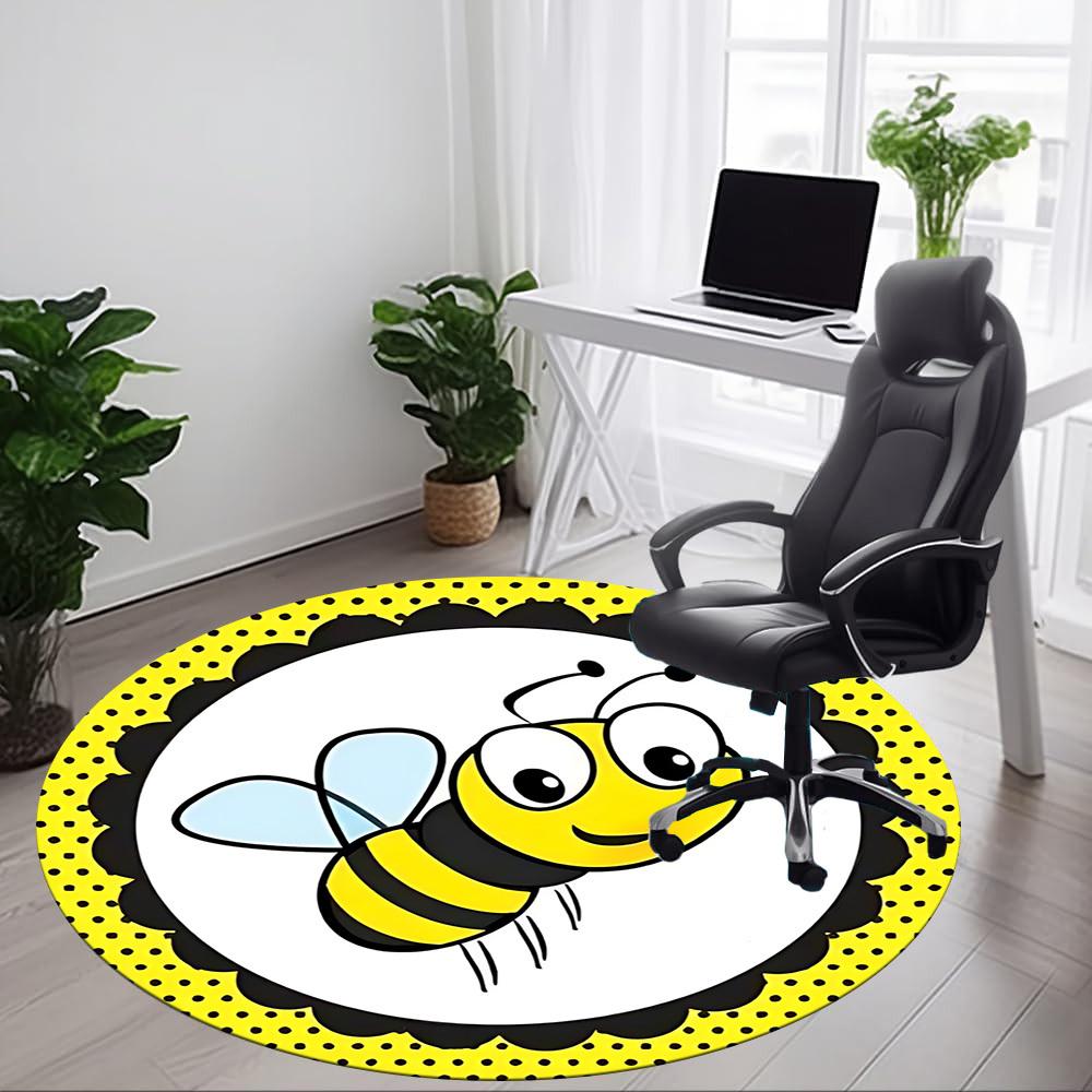 1 Stück Bienen-Druck Stuhlteppich für das Büro Maschinenwaschbarer Teppich für das Büro, Gutes Geschenk für Familie oder Freunde yy251225199