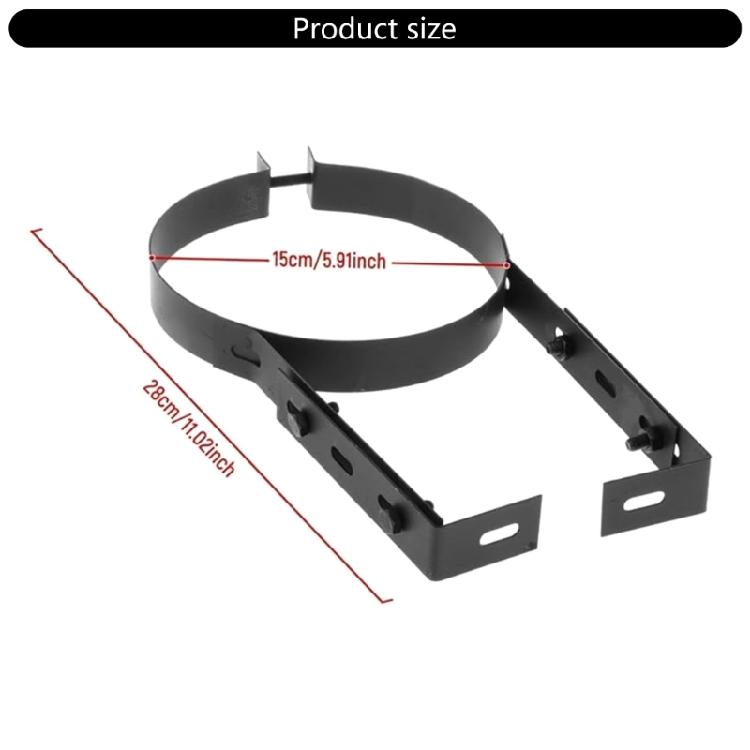 Multipurpose Chimney Pipe Clamps Smokes Pipe Bracket Chimney Pipe Holder Adjustable Stainless Steel Wall Support