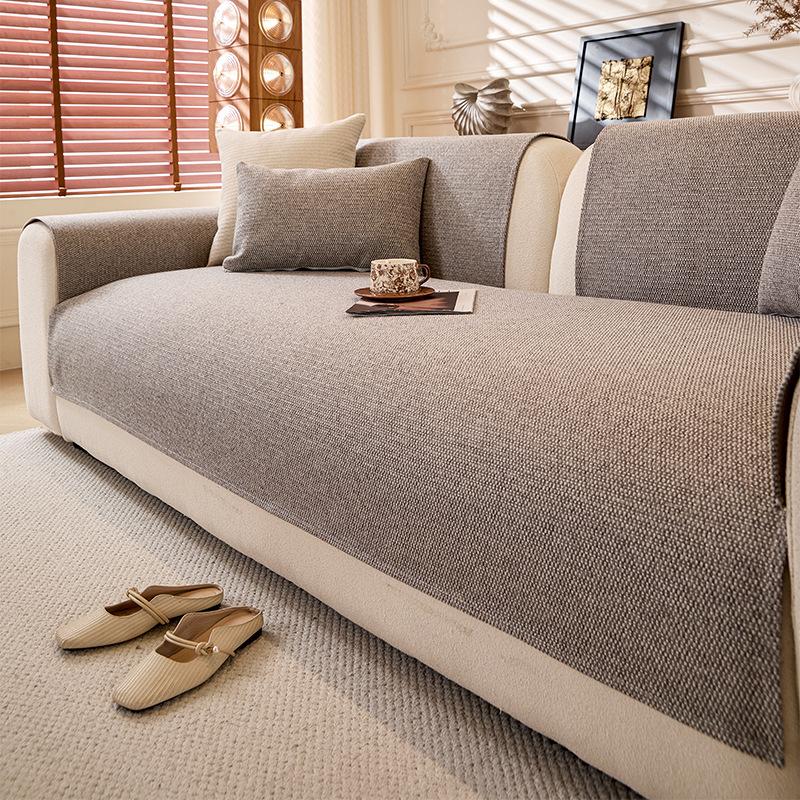Solid Color Simple Fashionable Sofa Cover Four Seasons Universal Anti Slip Sofa Cushion Sofa Cover Non Slip for Living Room