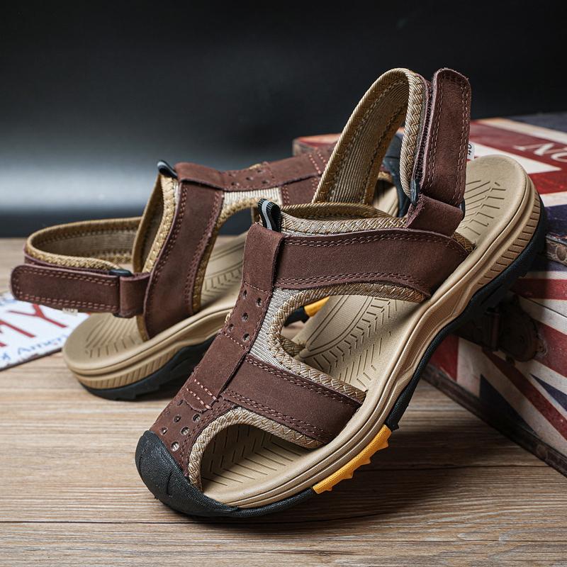 Men's Beach Sandals Man 2025Men's Summer Sandal Casual Sneakers Genuine Slippers Brand Luxury Sandals Men's Slippers