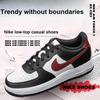 Nike Air Force 1 GS Black Dark Team Red Kids Sneakers Summit-White White FZ4351-001