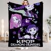 K-Pop Demon Hunters Blanket Girls Boys Plush Throw Blanket Novelty Warm Blanket All Season Gift