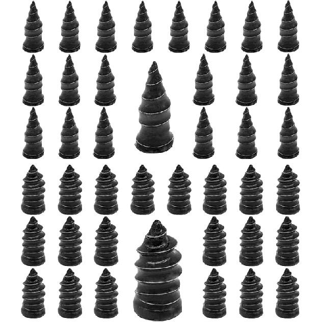 60PCS Tire Repair Rubber Nail, Vacuum Tire Repair Kits Spiral Rubber Nails, Tire Screw Plug Fast Tool Self Service Tire Repair Nail For Car, 40Pcs
