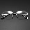 Photochromic Reading Eyeglass Frames Men Fashion Brand Design Simple Rimless Myopia Glasses Customized Prescription Glasses Men