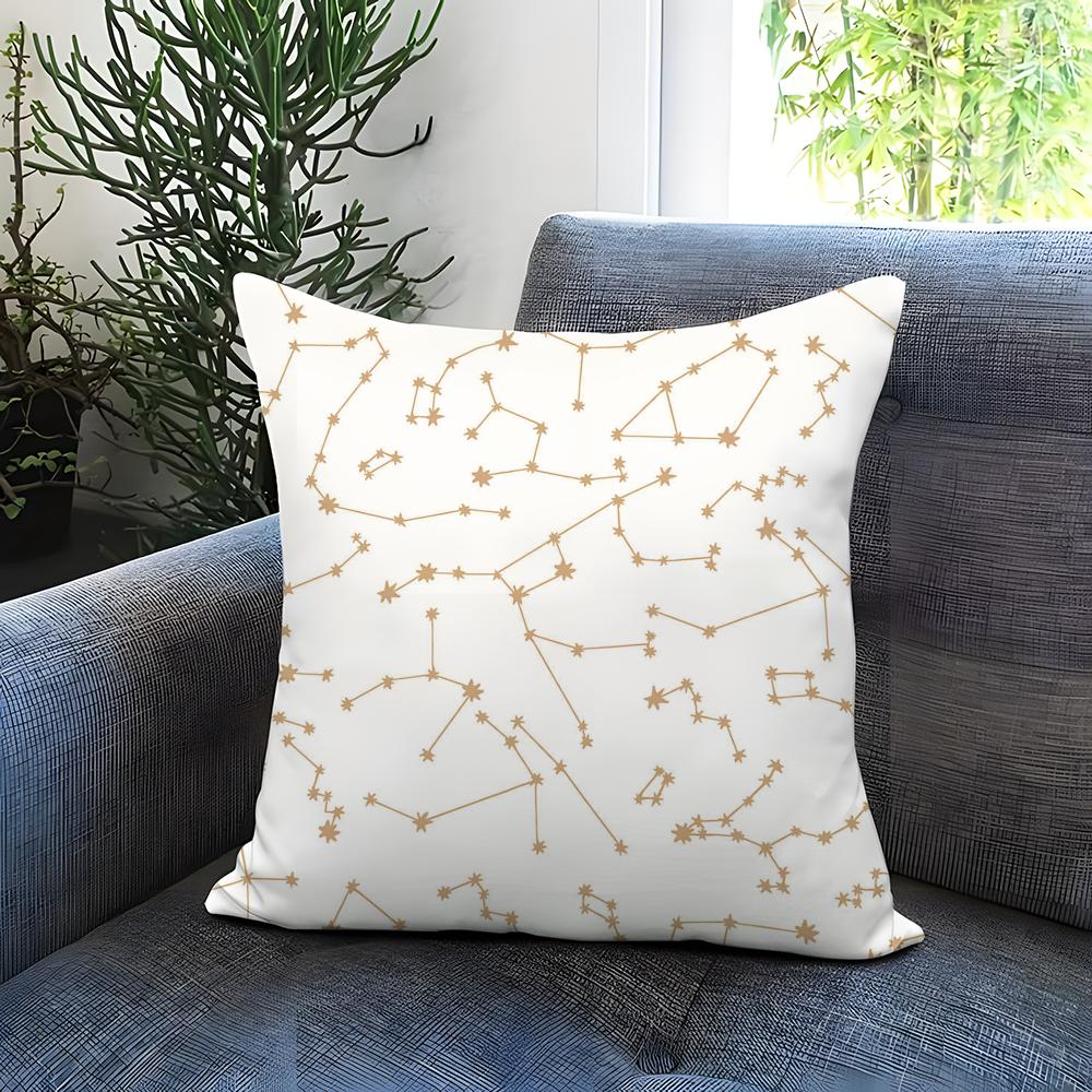 Constellation Pattern Cushion Cover Comfortable Reversible Pillow Cover Ideal for Car Sofa Bedroom Beyond