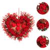 Heart Wreath Artificial Rose Flowers Garland Multi Functional Valentine's Day Decoration Craft for