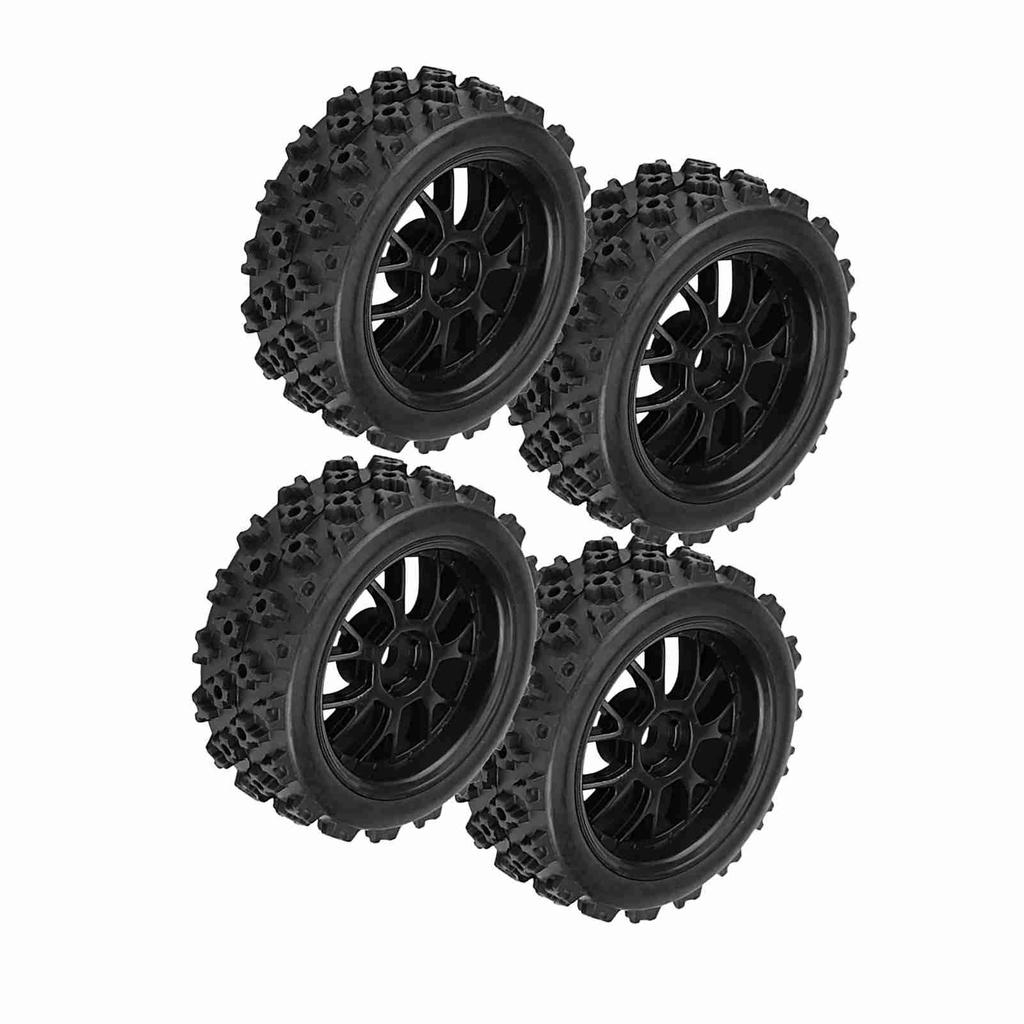 4pcs Set Racing Off Road Vehicle Tires Rubber Tyre Wheel Rim for RC 1:10 Car Part
