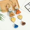 Cartoon Rabbit Resin Wind Chimes Craft Couple Student Valentine's Day Gift Hanging Ornament Decorative Item
