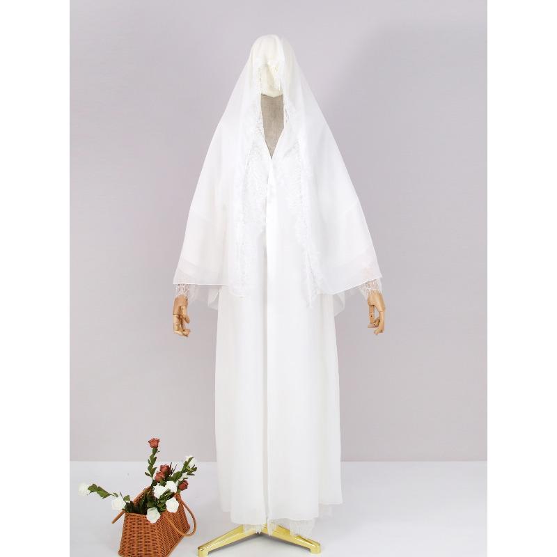 Damen Abaya Schal Spitze Ärmel Offener Cardigan Kleid Eid Muslimische Party Jalabiya Ramadan Abayas Marokko Kaftan Arabisches Langes Gewand