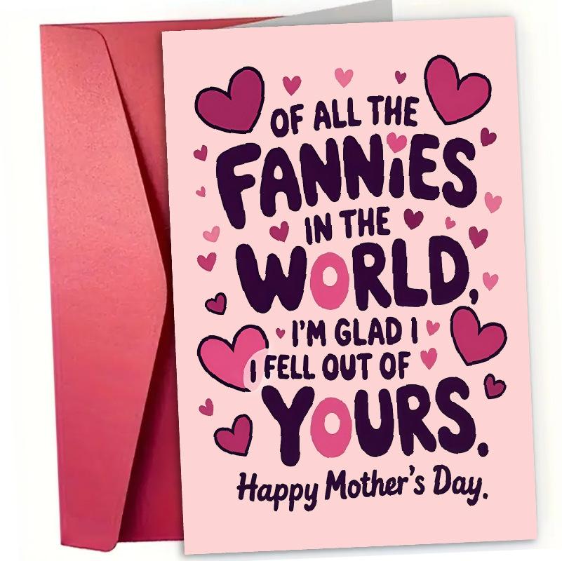 

1set with Envelope Mother s Day Card, Funny & Heartfelt Sentimental for Mom - Unique Motherhood Wishes from or - Happy Wedding