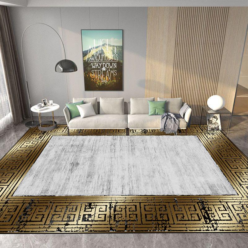 Modern Living Room Carpets Luxury Golden Decoration Carpet Hall Sofa Area Large Rug Bedroom Cloakroom Home Soft Mat Customizable